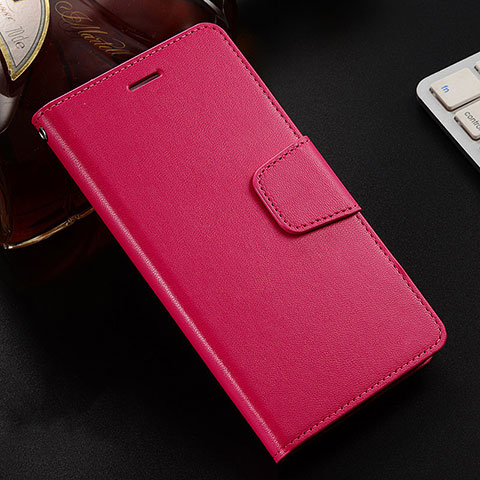 Custodia Portafoglio In Pelle Cover con Supporto T12 per Huawei P Smart+ Plus (2019) Rosso