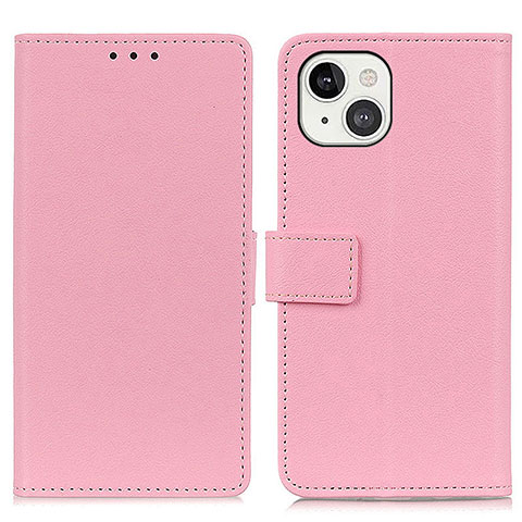 Custodia Portafoglio In Pelle Cover con Supporto T14 per Apple iPhone 13 Rosa