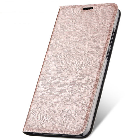 Custodia Portafoglio In Pelle Cover con Supporto T14 per Huawei Nova 5 Pro Oro Rosa