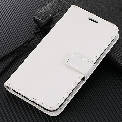 Custodia Portafoglio In Pelle Cover con Supporto T14 per Xiaomi Mi Note 10 Pro Bianco