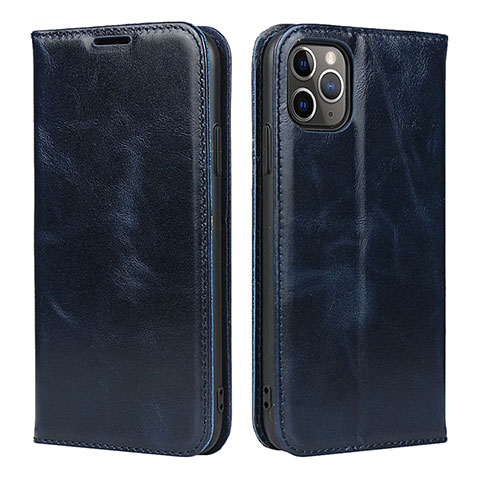 Custodia Portafoglio In Pelle Cover con Supporto T15 per Apple iPhone 11 Pro Max Blu