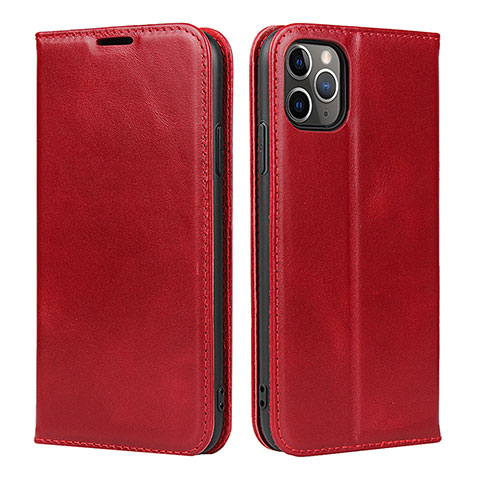 Custodia Portafoglio In Pelle Cover con Supporto T15 per Apple iPhone 11 Pro Rosso