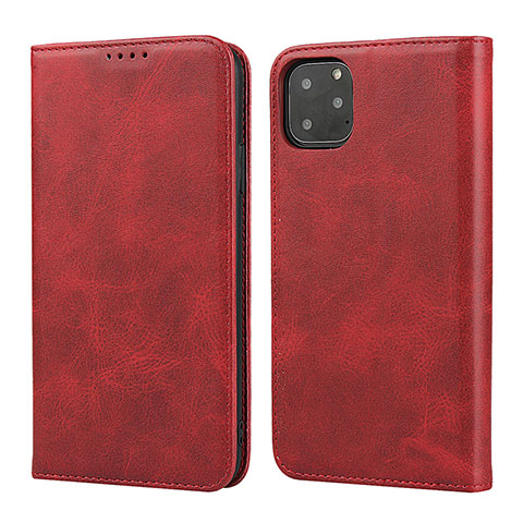 Custodia Portafoglio In Pelle Cover con Supporto T16 per Apple iPhone 11 Pro Rosso