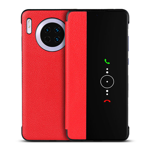 Custodia Portafoglio In Pelle Cover con Supporto T16 per Huawei Mate 30 5G Rosso