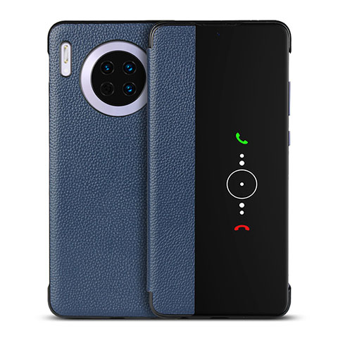 Custodia Portafoglio In Pelle Cover con Supporto T16 per Huawei Mate 30E Pro 5G Blu