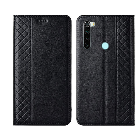 Custodia Portafoglio In Pelle Cover con Supporto T16 per Xiaomi Redmi Note 8 (2021) Nero