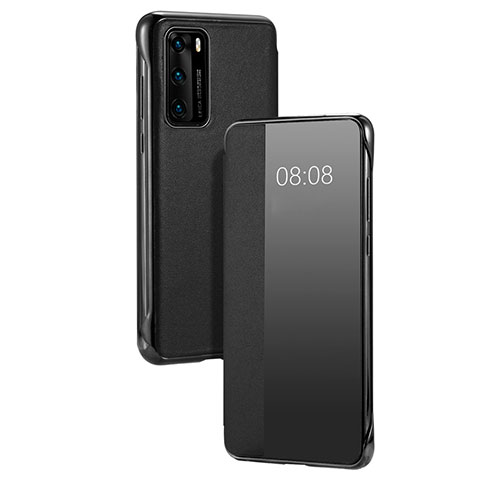 Custodia Portafoglio In Pelle Cover con Supporto T17 per Huawei P40 Nero