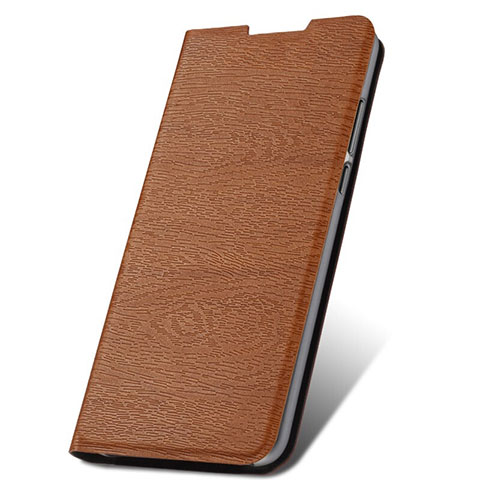 Custodia Portafoglio In Pelle Cover con Supporto T17 per Xiaomi Redmi Note 8 (2021) Marrone