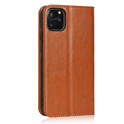 Custodia Portafoglio In Pelle Cover con Supporto T18 per Apple iPhone 11 Pro Arancione