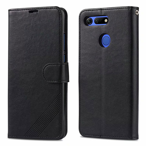 Custodia Portafoglio In Pelle Cover con Supporto T18 per Huawei Honor V20 Nero