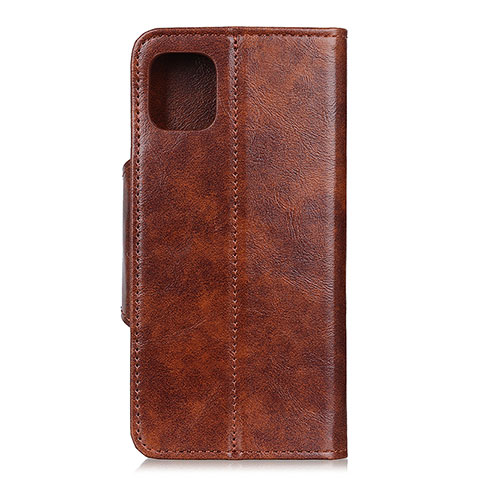 Custodia Portafoglio In Pelle Cover con Supporto T18 per Xiaomi Mi 11 Lite 4G Marrone Chiaro