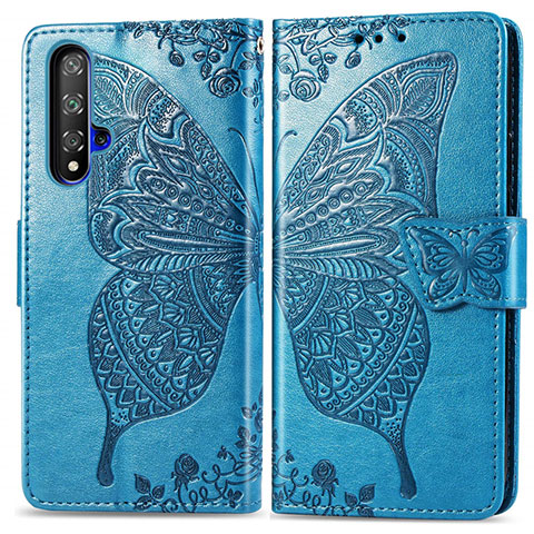 Custodia Portafoglio In Pelle Cover con Supporto T19 per Huawei Honor 20S Blu