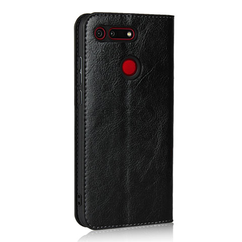 Custodia Portafoglio In Pelle Cover con Supporto T19 per Huawei Honor V20 Nero