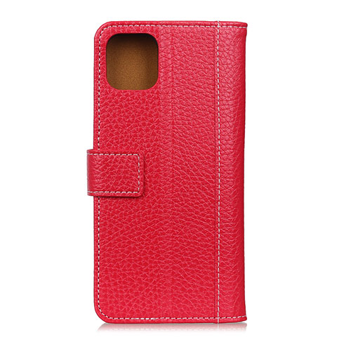 Custodia Portafoglio In Pelle Cover con Supporto T19 per Xiaomi Mi 11 5G Rosso