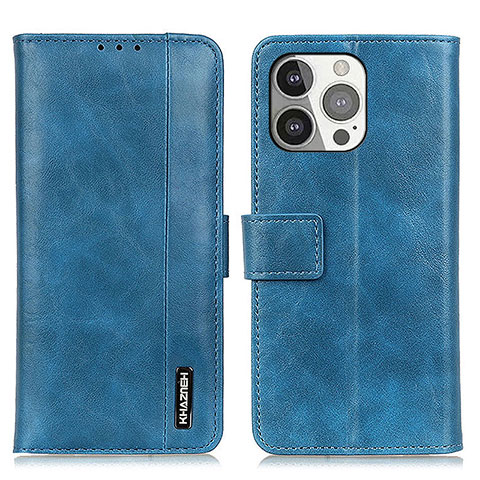 Custodia Portafoglio In Pelle Cover con Supporto T20 per Apple iPhone 15 Pro Blu