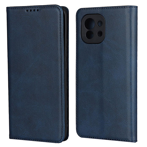 Custodia Portafoglio In Pelle Cover con Supporto T20 per Xiaomi Mi 11 Lite 4G Blu