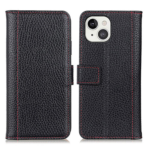 Custodia Portafoglio In Pelle Cover con Supporto T23 per Apple iPhone 13 Nero