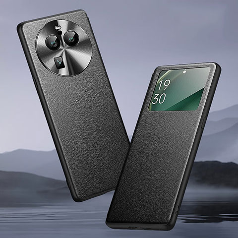 Custodia Portafoglio In Pelle Cover con Supporto TB1 per Oppo Find X6 5G Nero