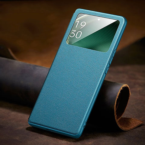 Custodia Portafoglio In Pelle Cover con Supporto TB1 per Oppo Find X6 5G Verde