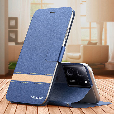 Custodia Portafoglio In Pelle Cover con Supporto TB1 per Xiaomi Mi 13T Pro 5G Blu