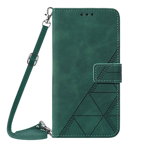 Custodia Portafoglio In Pelle Cover con Supporto Y01B per Apple iPhone 13 Pro Verde