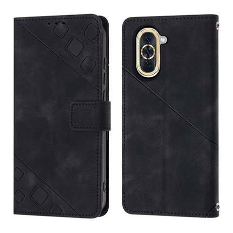 Custodia Portafoglio In Pelle Cover con Supporto Y01B per Huawei Nova 10 Nero