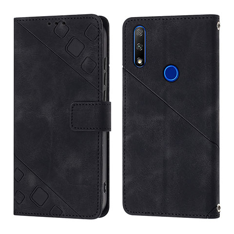 Custodia Portafoglio In Pelle Cover con Supporto Y01B per Huawei Y9 Prime (2019) Nero