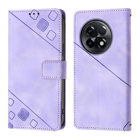 Custodia Portafoglio In Pelle Cover con Supporto Y01B per OnePlus Ace 2 5G Viola