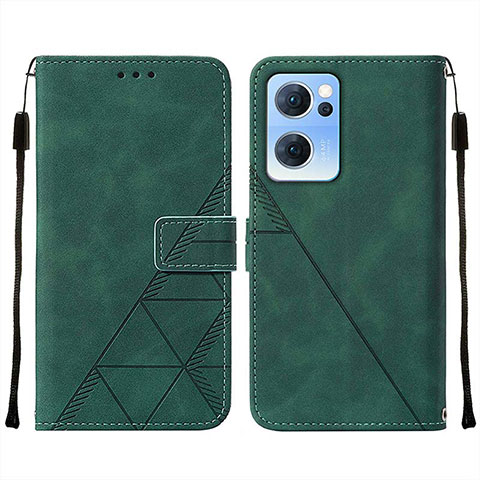 Custodia Portafoglio In Pelle Cover con Supporto Y01B per OnePlus Nord CE 2 5G Verde