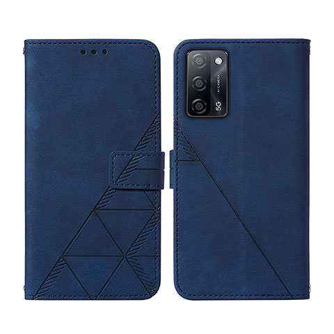 Custodia Portafoglio In Pelle Cover con Supporto Y01B per Oppo A53s 5G Blu