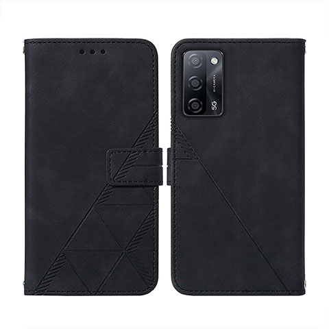 Custodia Portafoglio In Pelle Cover con Supporto Y01B per Oppo A53s 5G Nero