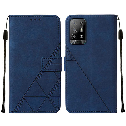 Custodia Portafoglio In Pelle Cover con Supporto Y01B per Oppo A94 5G Blu