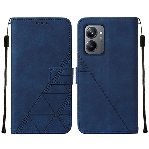 Custodia Portafoglio In Pelle Cover con Supporto Y01B per Realme 10 Pro 5G Blu