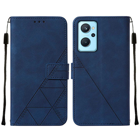 Custodia Portafoglio In Pelle Cover con Supporto Y01B per Realme 9i 4G Blu