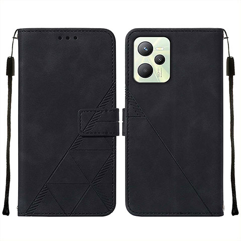 Custodia Portafoglio In Pelle Cover con Supporto Y01B per Realme C35 Nero