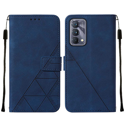 Custodia Portafoglio In Pelle Cover con Supporto Y01B per Realme GT Master 5G Blu