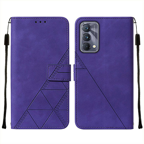 Custodia Portafoglio In Pelle Cover con Supporto Y01B per Realme GT Master 5G Viola