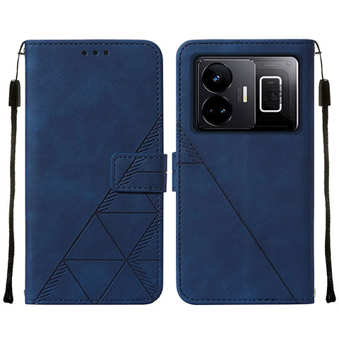 Custodia Portafoglio In Pelle Cover con Supporto Y01B per Realme GT Neo6 5G Blu