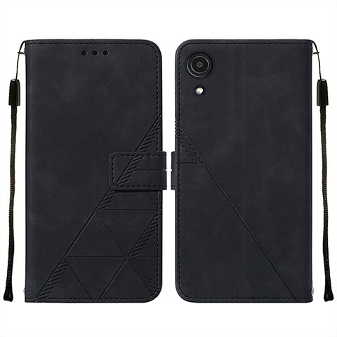 Custodia Portafoglio In Pelle Cover con Supporto Y01B per Samsung Galaxy A03 Core Nero