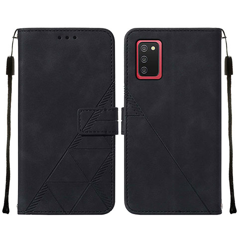 Custodia Portafoglio In Pelle Cover con Supporto Y01B per Samsung Galaxy A03s Nero