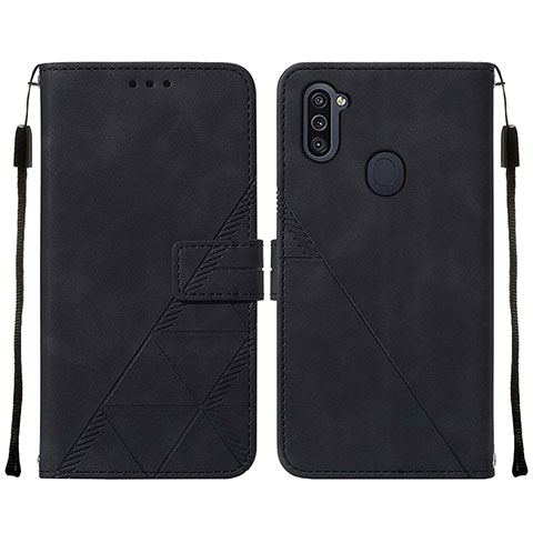 Custodia Portafoglio In Pelle Cover con Supporto Y01B per Samsung Galaxy A11 Nero