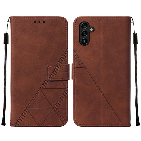 Custodia Portafoglio In Pelle Cover con Supporto Y01B per Samsung Galaxy A13 5G Marrone