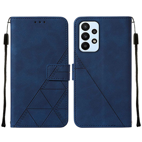 Custodia Portafoglio In Pelle Cover con Supporto Y01B per Samsung Galaxy A23 4G Blu