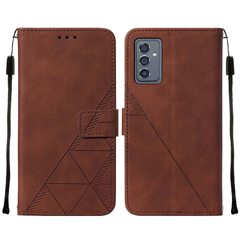 Custodia Portafoglio In Pelle Cover con Supporto Y01B per Samsung Galaxy A34 5G Marrone