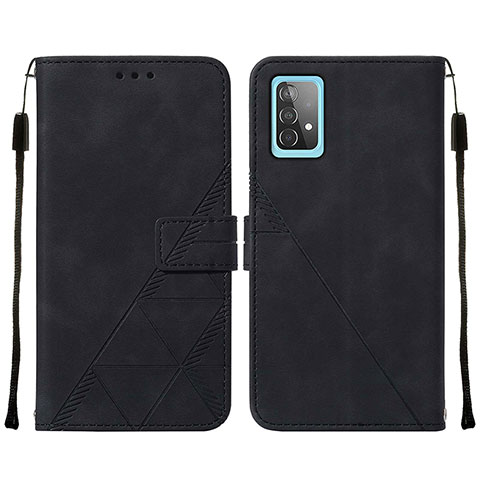 Custodia Portafoglio In Pelle Cover con Supporto Y01B per Samsung Galaxy A52s 5G Nero