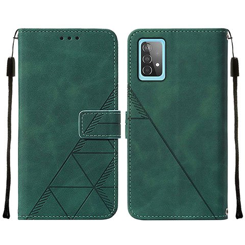 Custodia Portafoglio In Pelle Cover con Supporto Y01B per Samsung Galaxy A52s 5G Verde