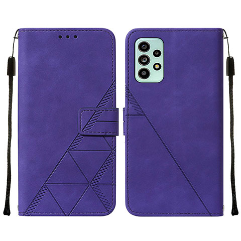 Custodia Portafoglio In Pelle Cover con Supporto Y01B per Samsung Galaxy A53 5G Viola