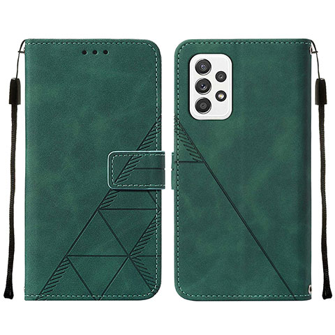 Custodia Portafoglio In Pelle Cover con Supporto Y01B per Samsung Galaxy A72 5G Verde