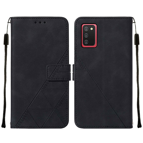 Custodia Portafoglio In Pelle Cover con Supporto Y01B per Samsung Galaxy M02s Nero