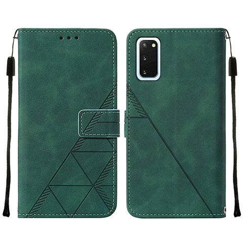 Custodia Portafoglio In Pelle Cover con Supporto Y01B per Samsung Galaxy S20 5G Verde